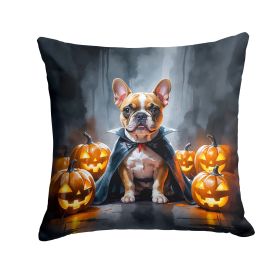 French Bulldog Puppy Halloween Throw Pillow Machine Washable, Indoor Outdoor Decorative Pillow for Couch, Bed or Patio, 14Hx14W (Default: Default)